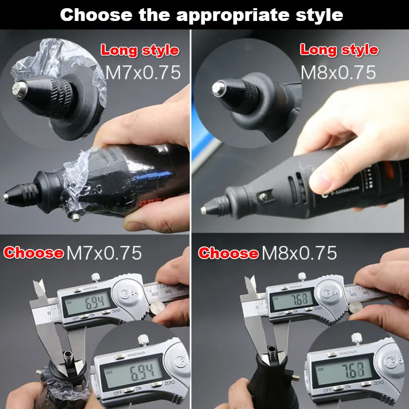 Herramientas rotativas Dremel, portabrocas sin llave, adaptador, convertidor, Mini portabrocas Universal, portabrocas múltiple de 0,3-3,2mm sin llave