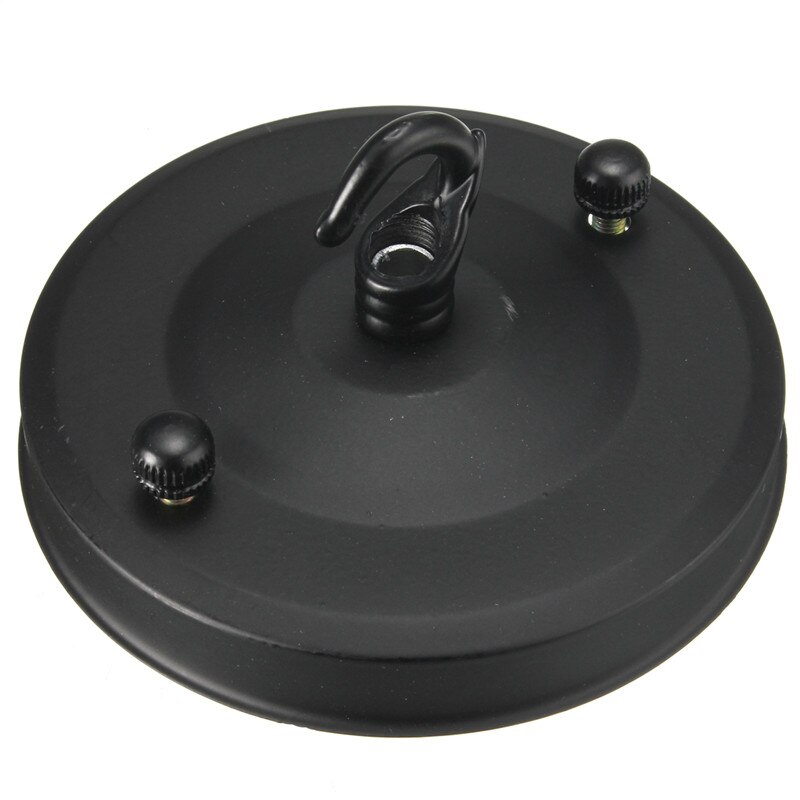Lampun kannan koukku 105mm halkaisija vintage retro antiikki katto ruusu koukku levyn pidike lampun asennus kattokruunu lampun lisävaruste: Musta