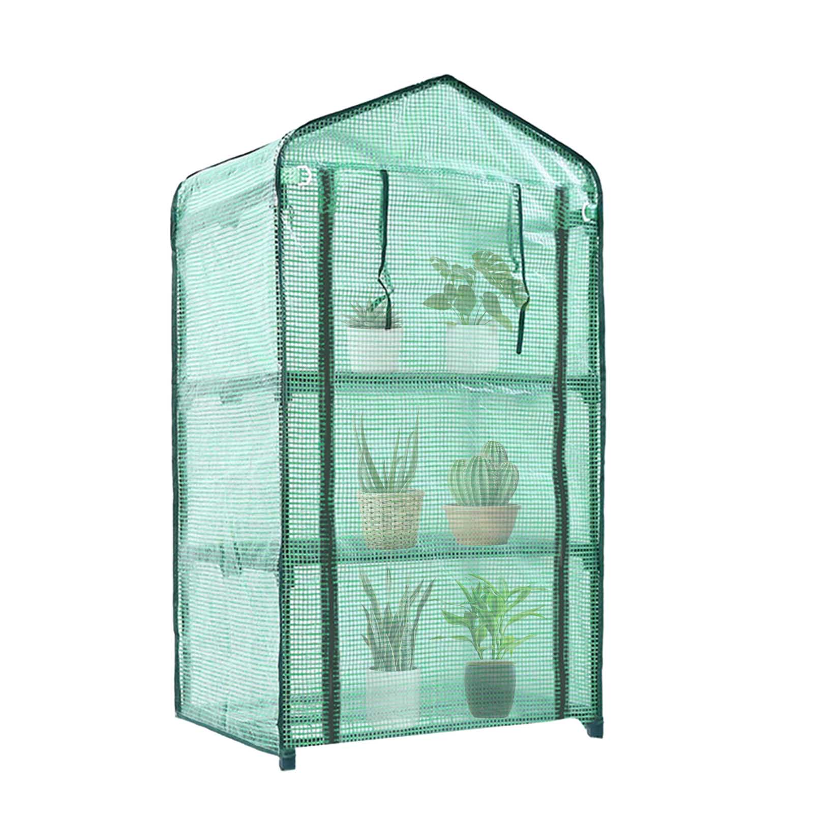 Mini Household Plant Greenhouse Shed Multifunctional Durable Waterproof Garden Conservatory Portable Green House: Three layers