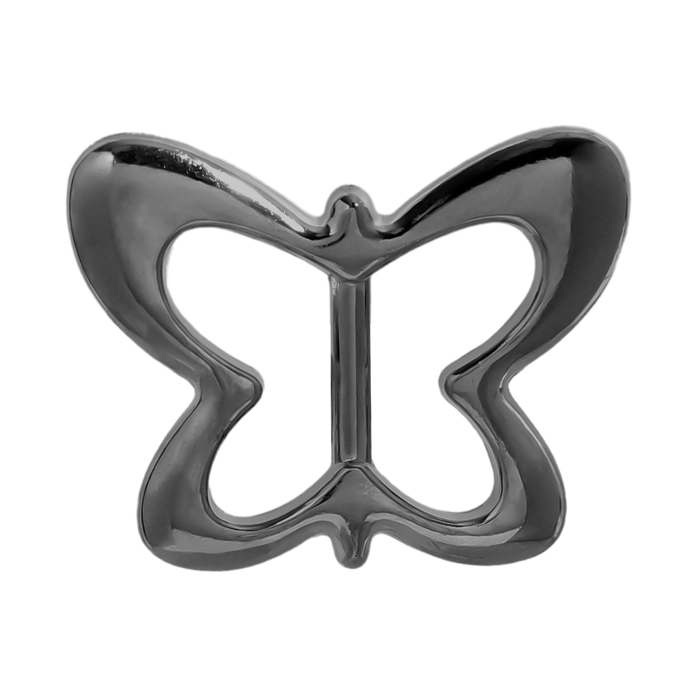 Broches para bufanda de mariposa y corazón para camiseta, broche con hebilla para bufanda de seda, Clip para anillo para chal, sujetador para bufandas, accesorios de Pin con botón anudado: Rodio plateado