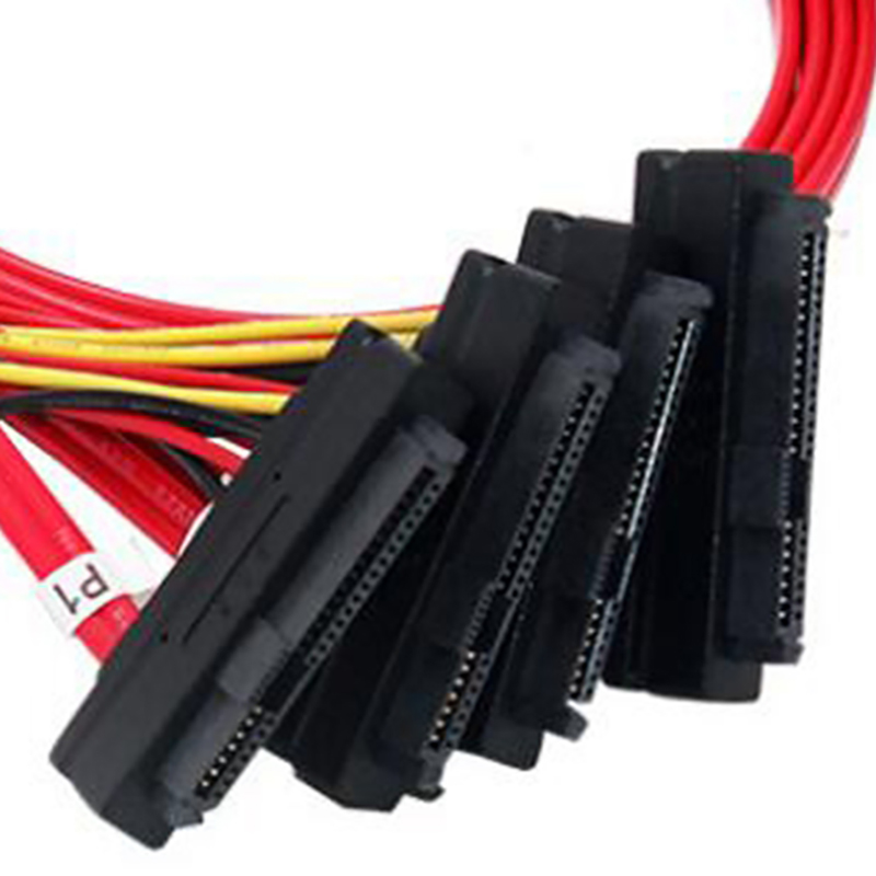 Mini SAS SFF-8087 To SFF-8482 With 4 Pin Power Cable, Server SATA Cable X4 SAS Cable