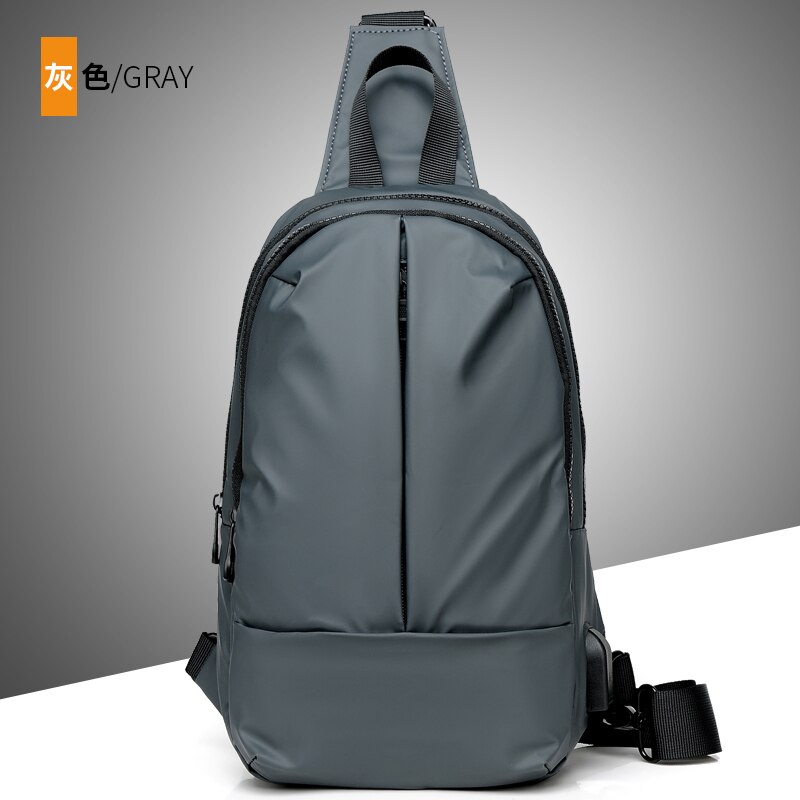 Männlichen Schulter Taschen Umhängetaschen Freizeit Anti Diebstahl Brust Tasche Schule Sommer Kurze Reise Boten Tasche Neue Männer: Grau