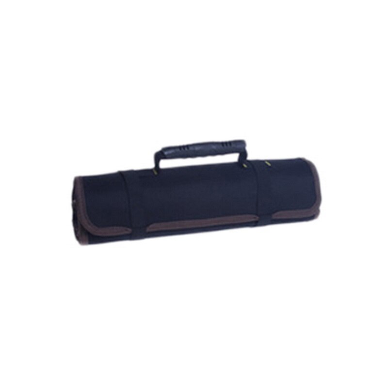 Oxford Canvas Folding Wrench Bag Tool Roll Storage Pocket Tools Waterproof Storage Hand Tool Bag: black