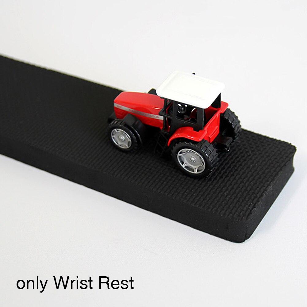 Reposamuñecas para teclado ergonómico muñequera 44X6,5X1,4 CM antideslizante y hecho de reproductor de goma Natural