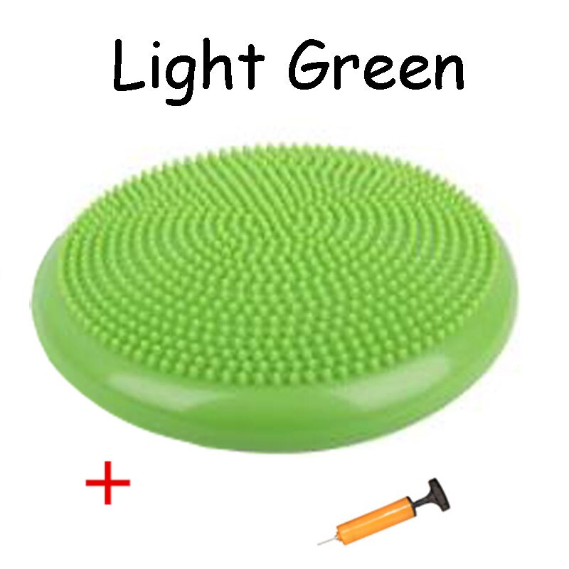 34CM Yoga Balls Pad Wheel Stability Balance Ball Massage Cushion for Fitness Pilates Pad Gym Exercise Balance Ball: Light Green