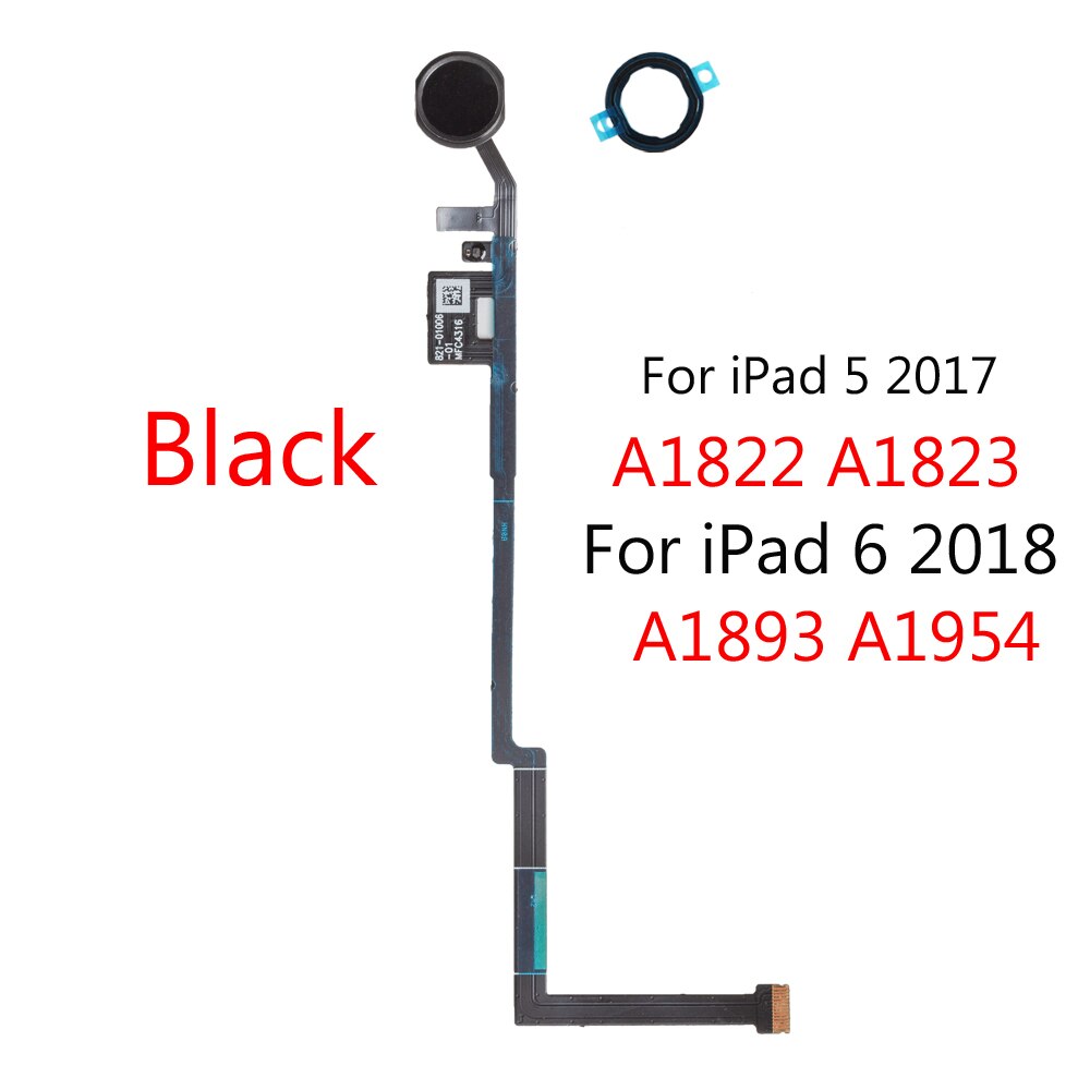 Heimat-Geschmack biegen Für iPad 5 iPad 6 A1822 A1823 A1893 A1954 Rückkehr Zurück Heimat Taste Mit biegen Kabel Gummi Aufkleber