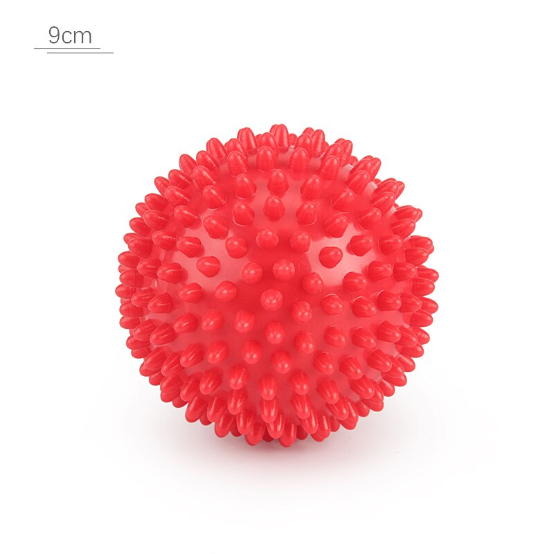 Hård yoga boll fitness massage boll muskel sport verktyg yoga träning träning bollar: Röd 9cm