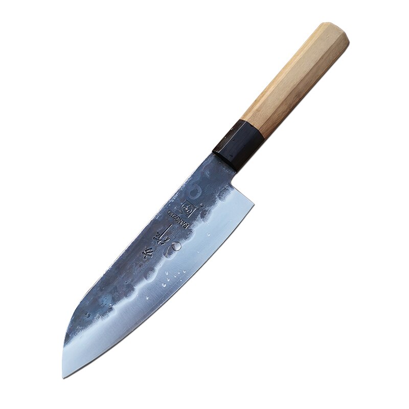 Cuchillo Santoku hecho a mano, 7 pulgadas, 3 capas, japonés, AUS10, cuchilla de alto carbono, Chef, cocina, cuchillos profesionales, herramientas para cortar