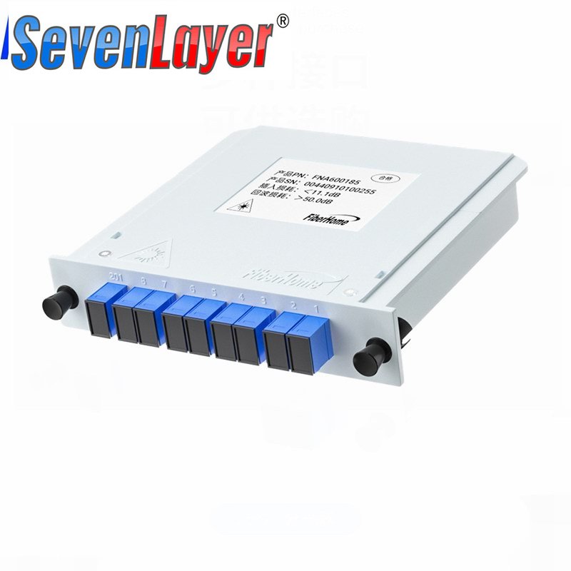 Optische vezelsplitter 1-2 1-4 1-8 1-16 SC UPC/APC Cassettendoos Plug-in Type Optische splitter: Blauw