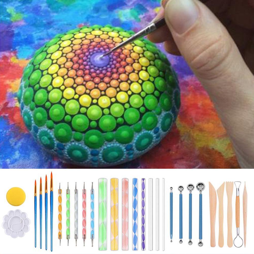Painting Rocks Dot Kit Mandala Dotting Tools Set For Painting Rocks Rock Stone Painting Pen Polka Dot Tool Template Cosmetic