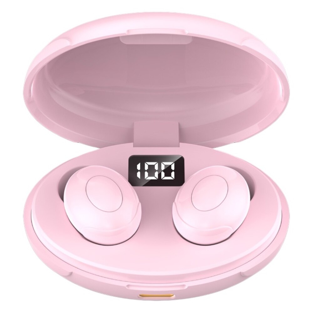 T5 Tws Bluetooth 5.0 Draadloze Waterdichte Ruisonderdrukking Koptelefoon Voor Iphone: Roze