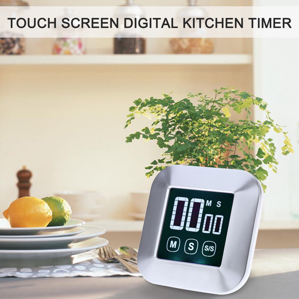 Touch Screen Timer Keuken Bakken Countdown Timer Multifunctionele Lcd Display Timer Stopwatch Alarm Magnetische Keuken Gadgets