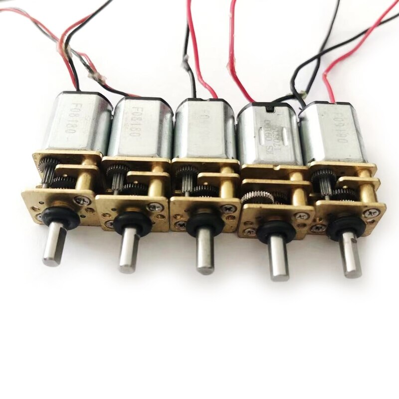 Mini Micro Electric Full Metal Micromotor Gearbox- Gear Robot Motor Shaft Sprocket DC 12V N20 Slow Speed Reducer Motors