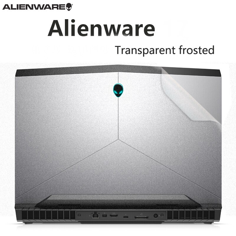 Kh laptop kulfiber læder klistermærke hud cover beskytter til alienware 17 m17x r3 r4 anw 17 17.3- inch release