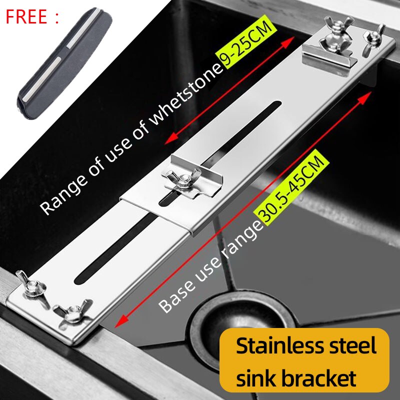 30-45cm Sink Bracket Sharpening Stone Holder Base Adjustable Knife Sharpener Metal Whetstone Grinder Kitchen Wet Chisel Pedestal: Stainless steel A