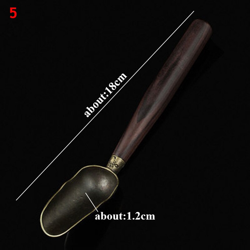 Alloy Copper TeaSpoon Chinese Kongfu Tea Shovel clips Retro Corrosion Resistant Tea Spoon Teaware Tea Ceremony Accessories: 5