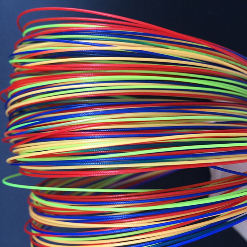10pcs/lot High Tension 30lbs 0.68mm Rainbow Badminton String Japanese Super Elasticity Durable Badminton String 10m