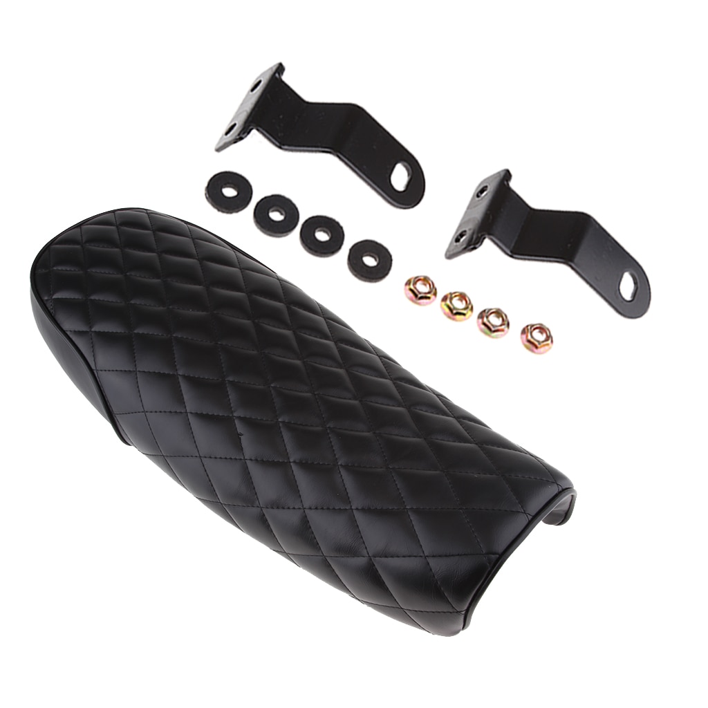 Selle plate en losange pour moto Cafe Racer, pour vélo de rue Vintage