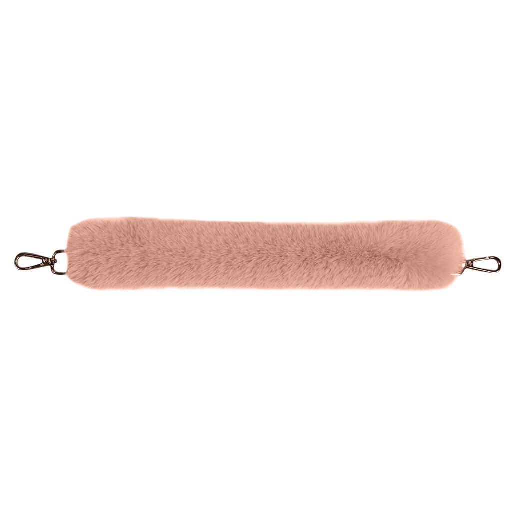 Leather Shoulder Bag Strap Plush Accessories DIY Cross Body Adjustable Belt Bag Solid Bag Strap Replacement: Orange