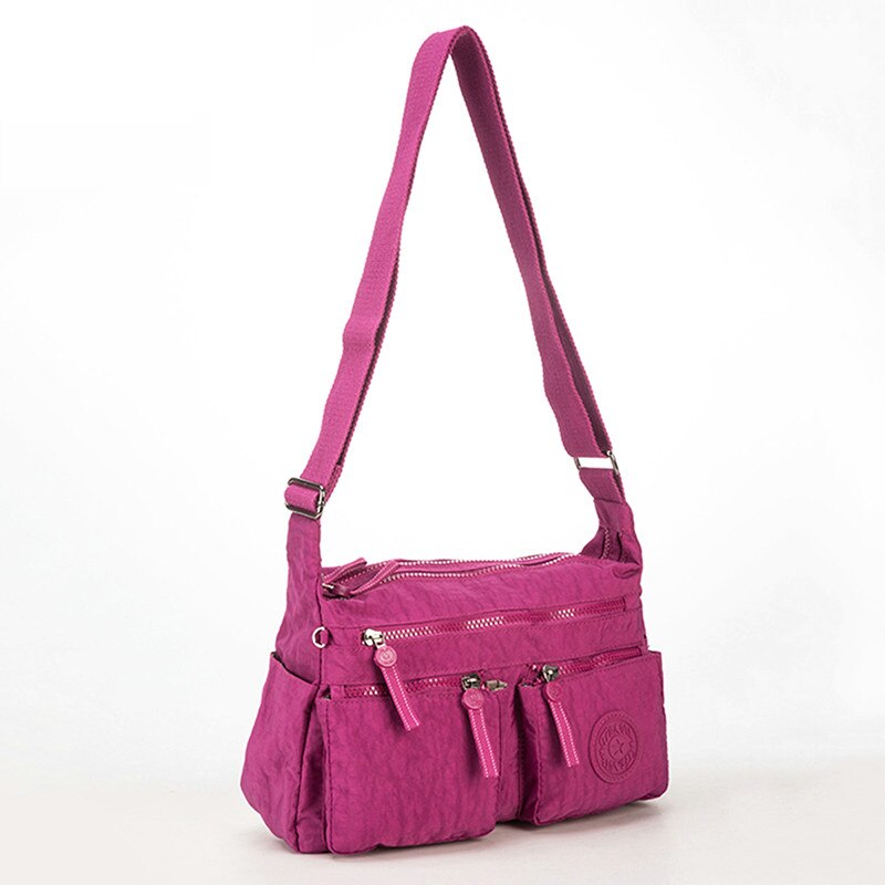 TEGAOTE Messenger Tas Toevallige Multi Ritsvak Vrouwen Kleine Schoudertas Crossbody Tas Dames Satchel Handtas Gsm Pouch: Purple Red