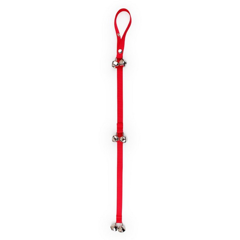 Nylon Pet Door Bell Rope Pet Dog Puppy Adjustable Length Alarm Training Rope Doorbell Dog Accessories: Red