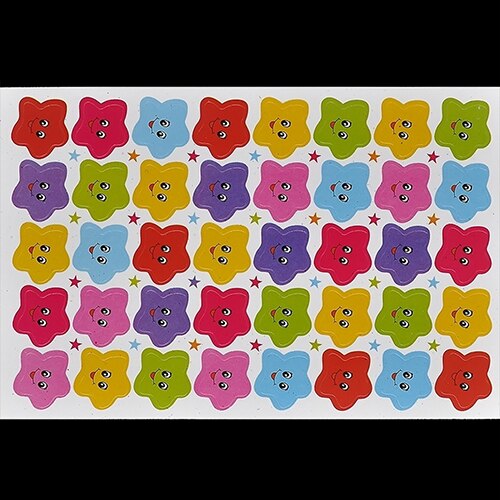10 Sheets Smile Stars Decal School Children Kids Teacher Reward Cute Sticker Reward stickers