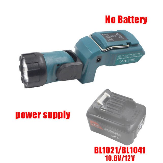 Werk Lamp Voor Makita Voor Dewalt Zaklamp DCL510 10.8V 12V Li-Ion Batterij Led Cordless Werk Licht Draagbare spotlight: for Makita blue