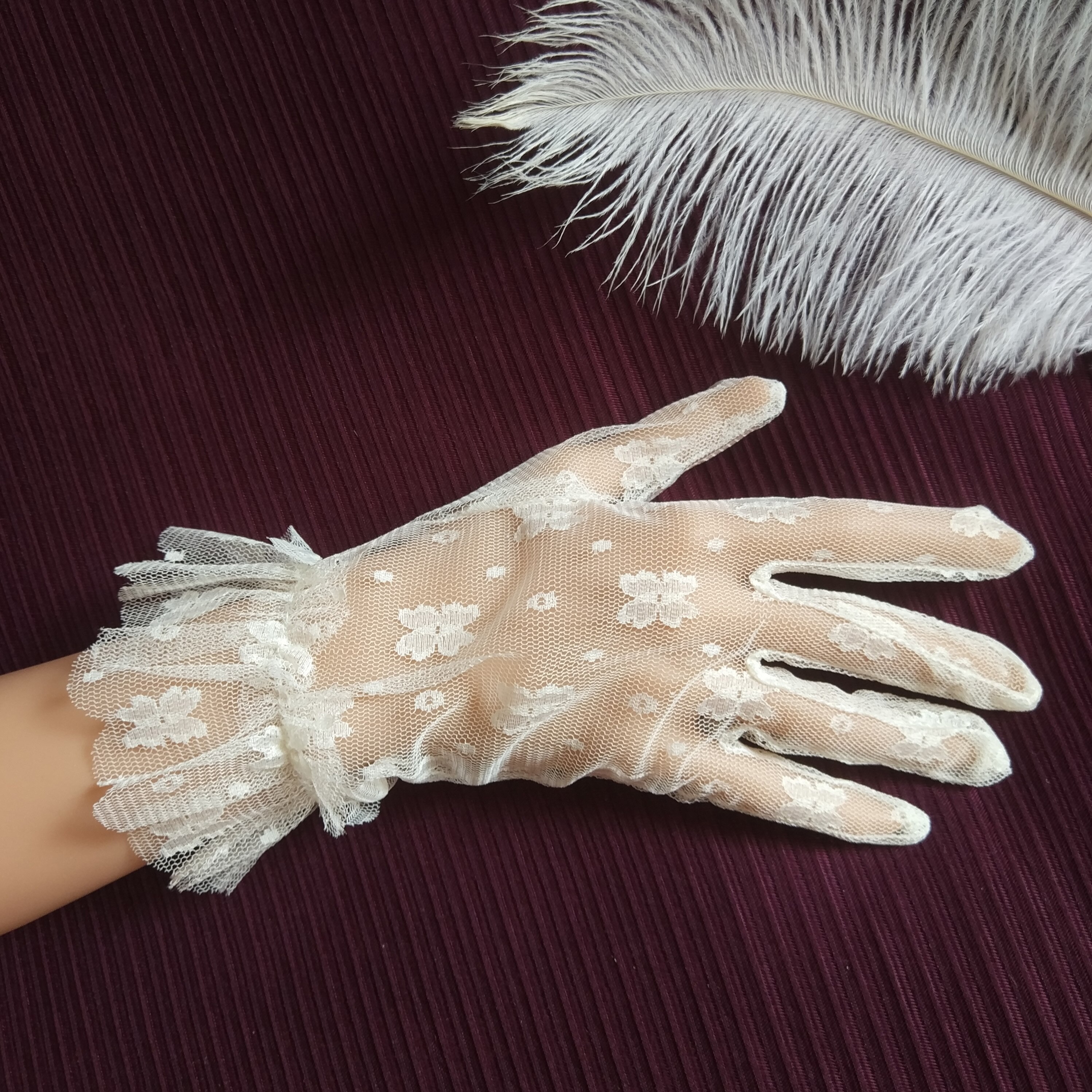 Japanse Stijl Lolita Kant Handschoenen Mouw Lolita Accessoires Witte Bruid Gothic Dark Kanten Handschoenen