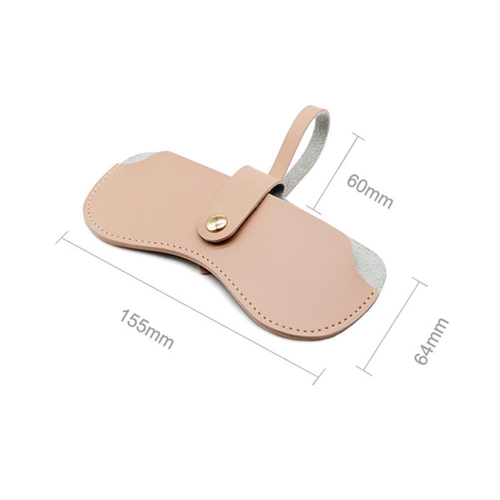 Portable PU Leather Snap Glasses Case Glasses Container Cover Ultra-thin Glasses Case Unglasses Eye Box Storage