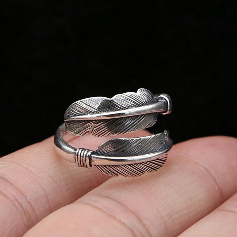 Feather Ring 925 Sterling Silver Fine Jewelry Men Classic Japan Takahashi Thailand Women Hiphop Style GR1