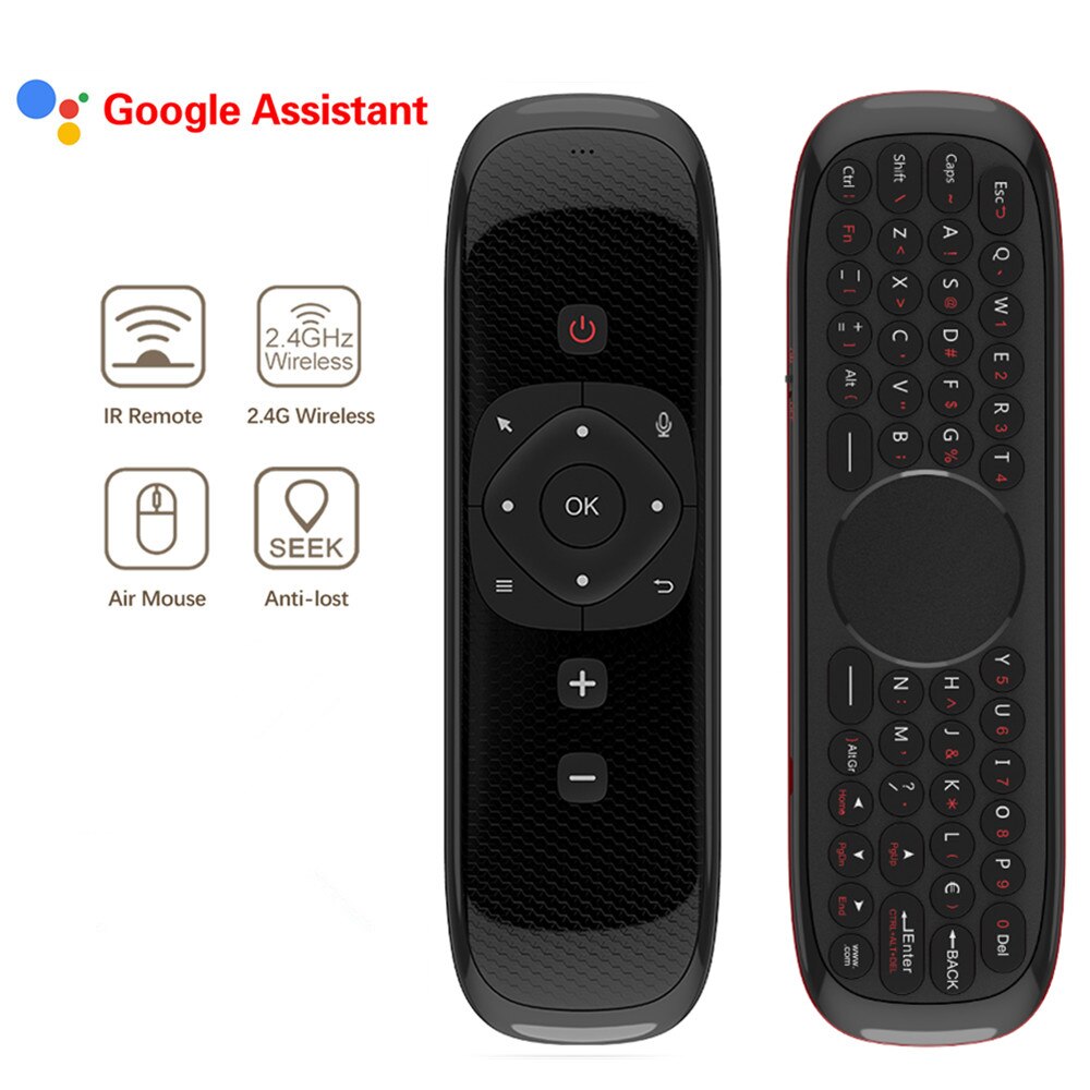 Q40 Air Mouse Voice Remote 2.4G Wireless Mini Keyboard Gyroscope Sensing IR Learning for Smart TV Box/mini PC /Projecter: black NO backlit