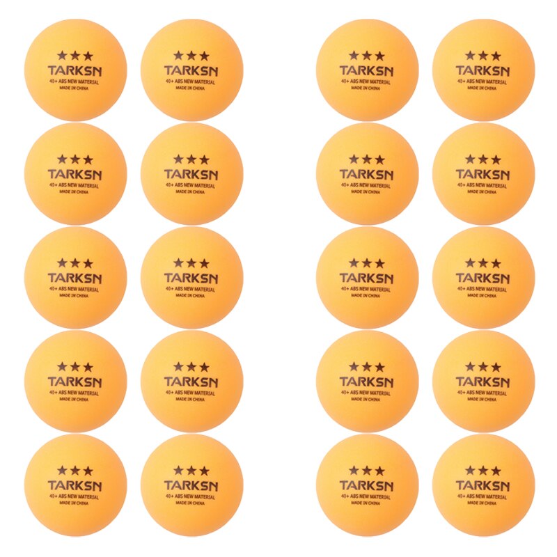 Balle de Tennis de Table professionnelle, 3 étoiles, 40mm, 2.8g, ABS, Tennis de Table, Ping-pong, blanc, Orange, entraînement avancé Amateur, balle de compétition: Orange 20pcs