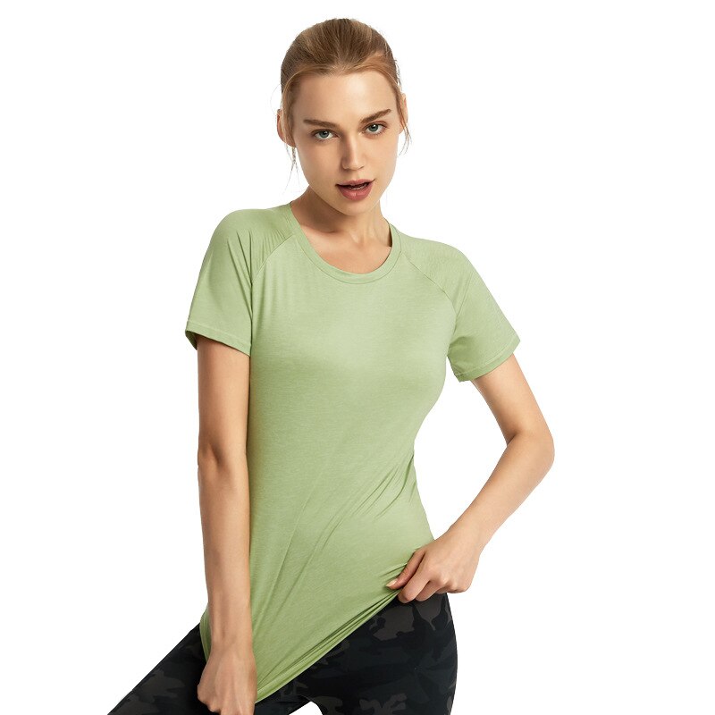 NCLAGEN Sports Top t-shirt sportive da donna manica corta Dry Fit Loose Fitness Top Running allenamento elastico palestra camicie traspiranti