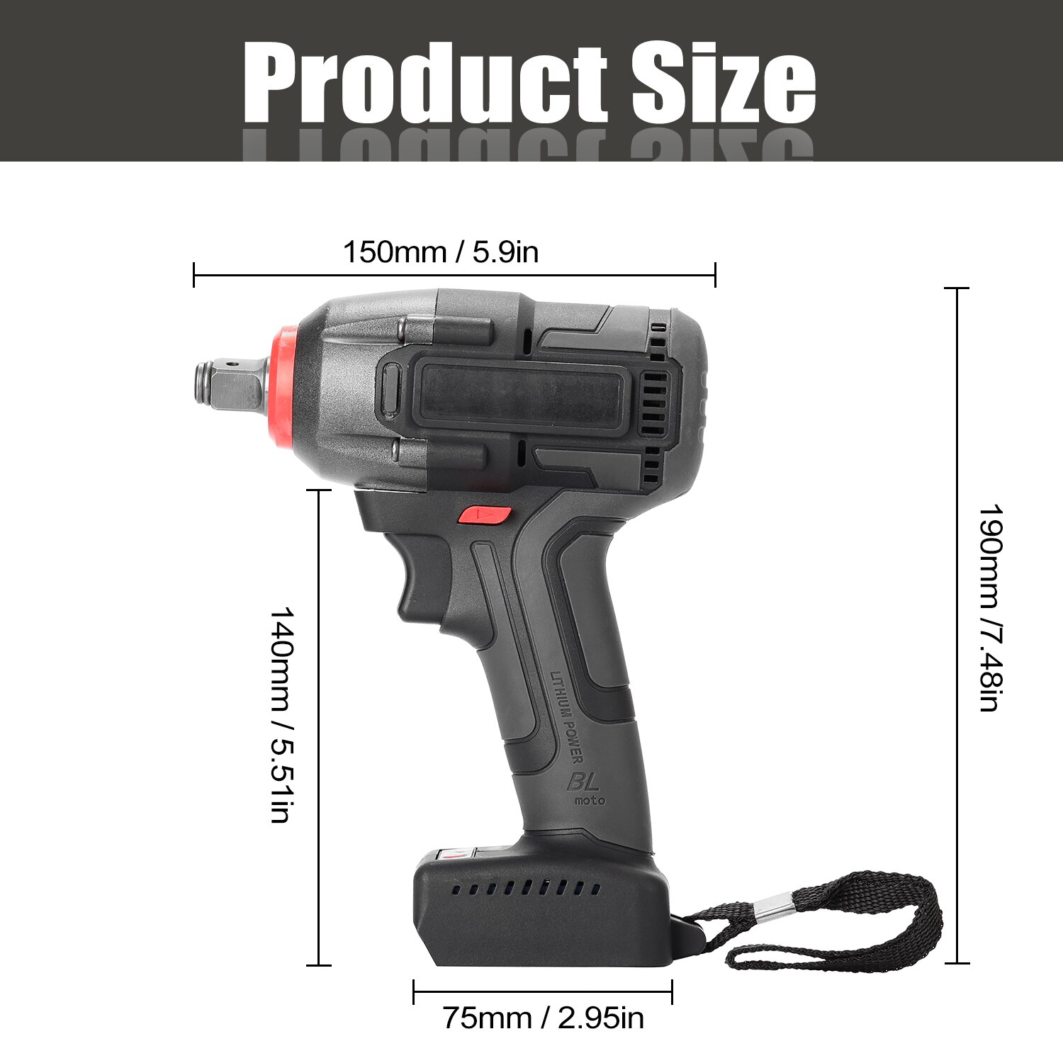 Electric Hand Wrench Electric Rechargeable Cordless Brushless Impact Wrench Multifunction Wireless Home DIY Electric Power Tool