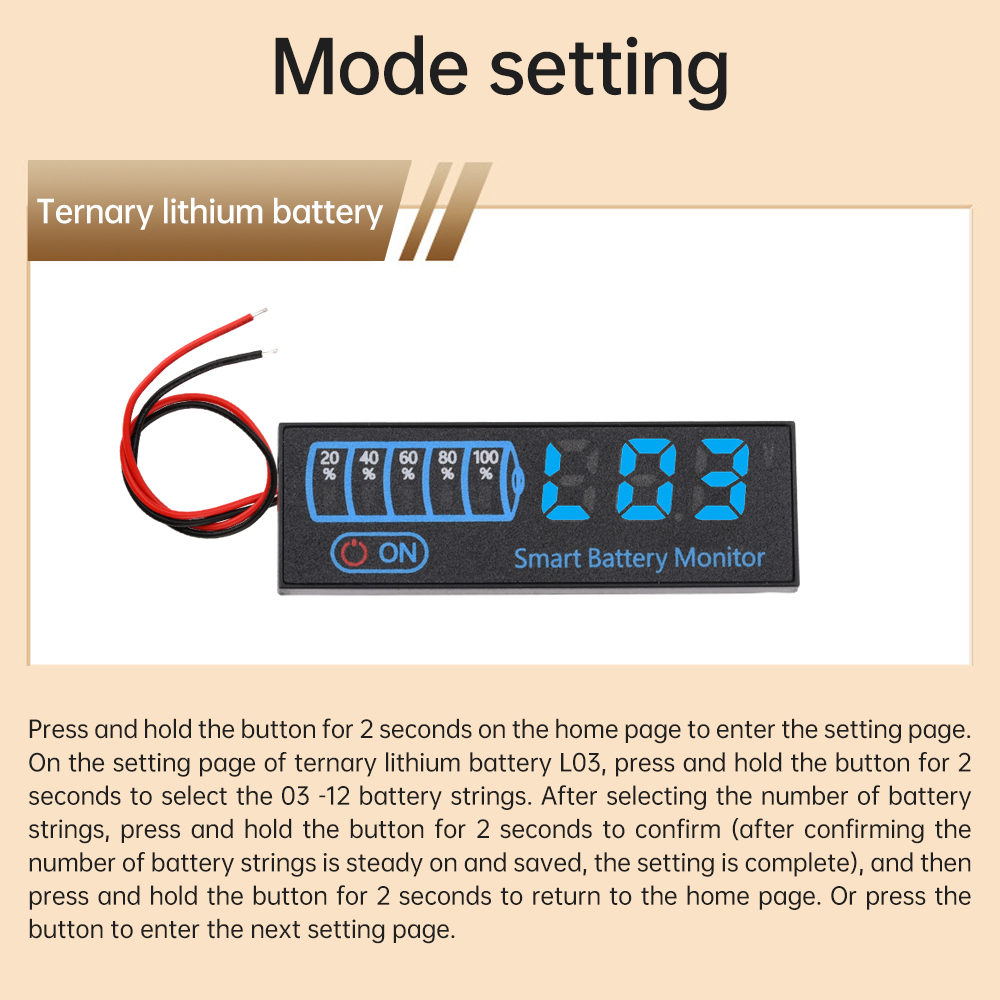 Lithium-Batterie-Füllstandsanzeige, Lipo Li-Ion, universelle Batteriekapazitätsplatine, DC 7–55 V/5 V–30 V, LED-Spannungsanzeigemodul