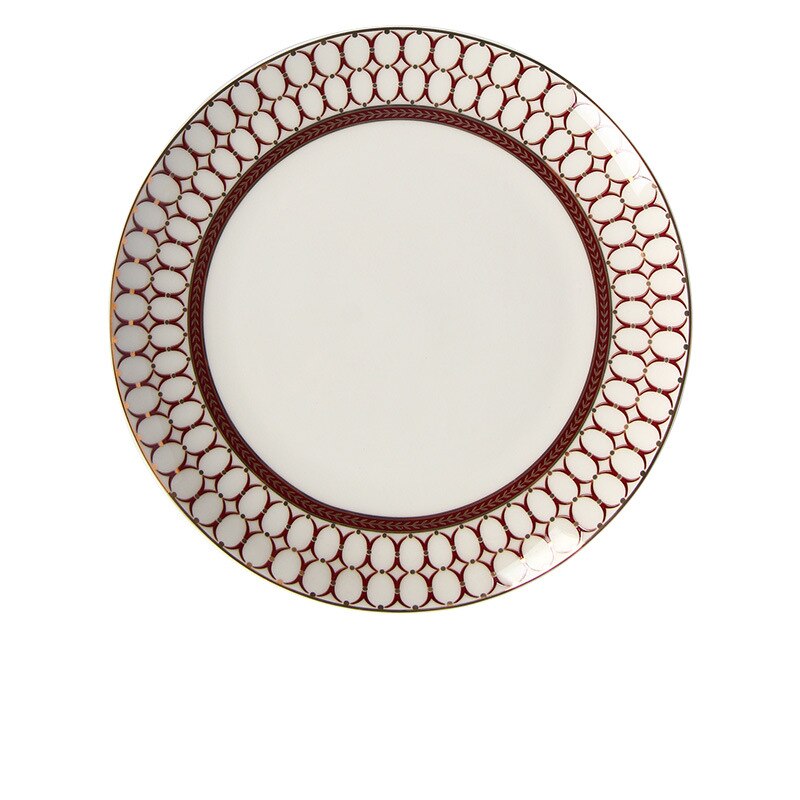 European Style red dinner plate sets ceramic & popular home use fine bone china dinnerware sets porcelain: dinner plate 2
