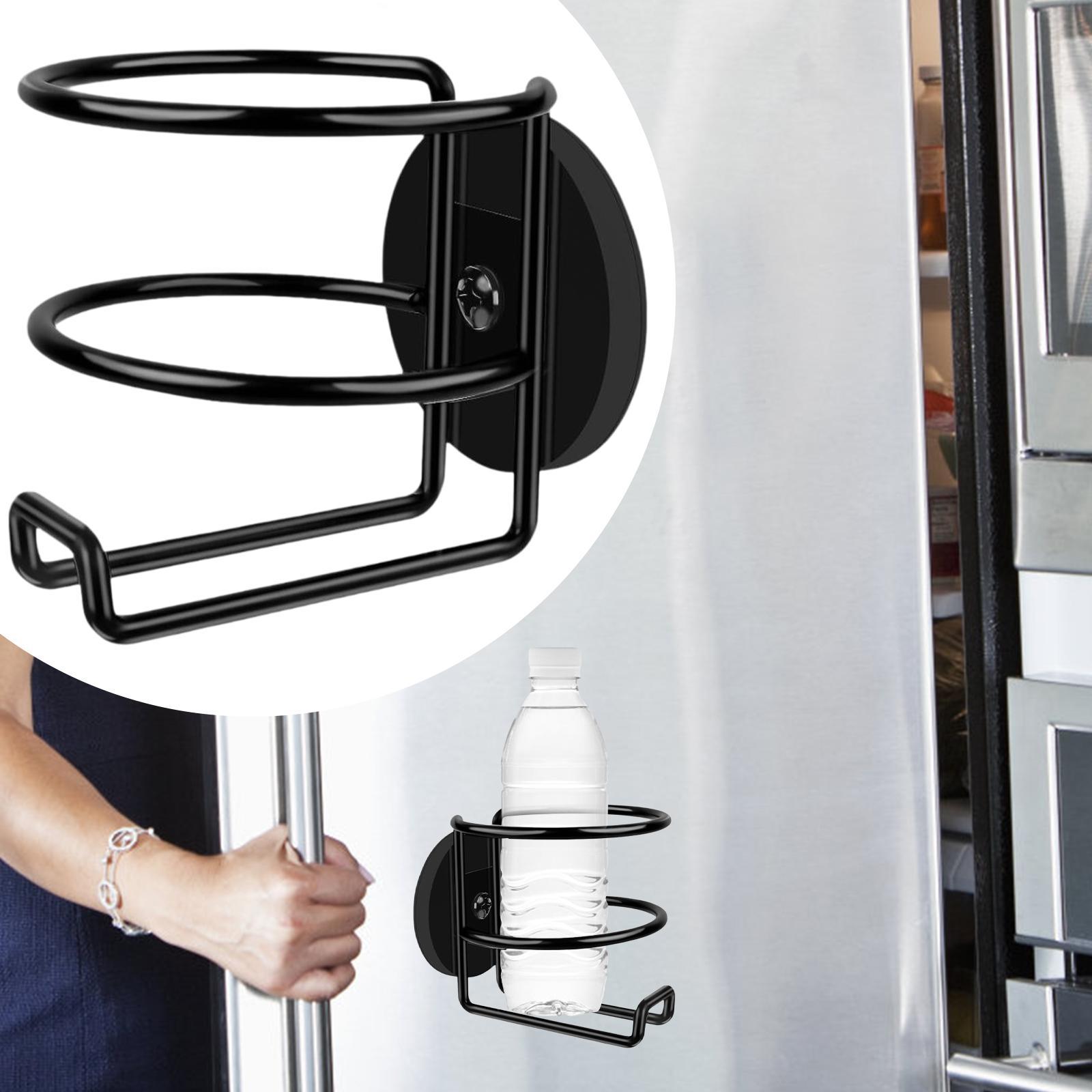Magnetisk mugghållare i metall, multifunktionell flaskhållare, mugghållare, bärbar för kylskåp, löpband, traktor, yacht, båt