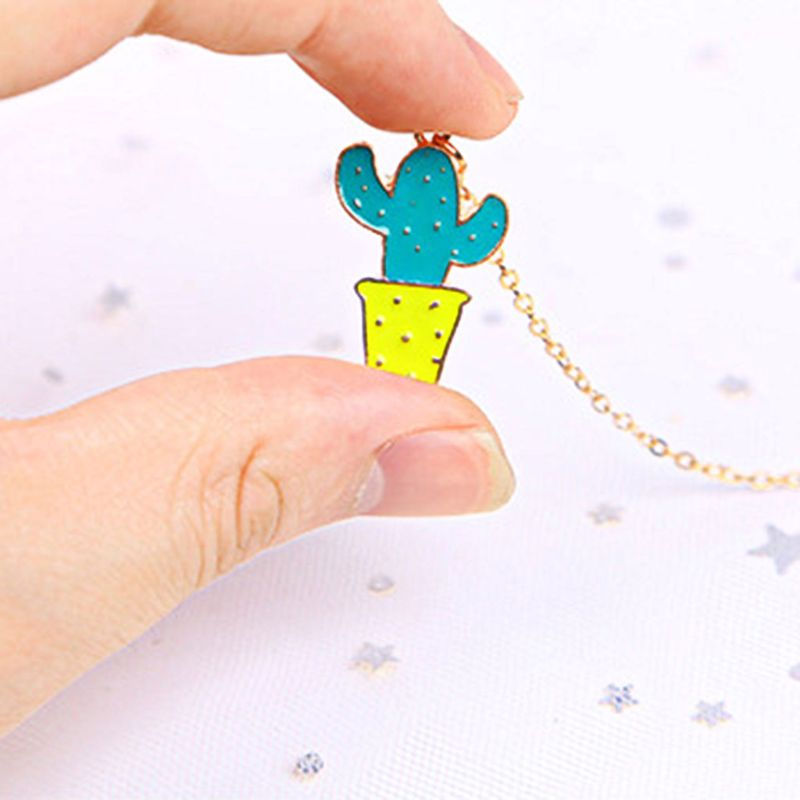 1PC Cute Cactus Bookmarks For Books Paper Page Marker Stationery School Supplies