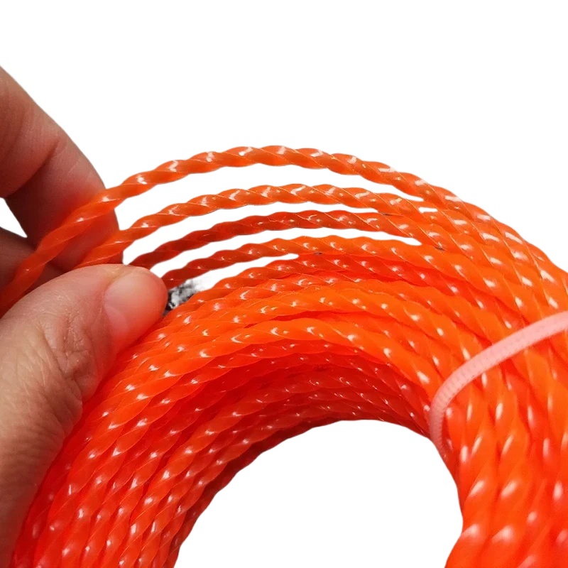 5m/10m/15m*2.4mm/2.7mm/3mm/3.5m/4mm Grass Trimmer Line Nylon Spiral Brush Cutter Rope Grass Trimmer Line Lawn Mower Replacement