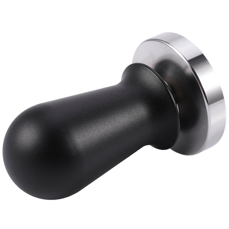 54mm Stainless Steel Coffee Tamper Press Flat Base Espresso Beans &amp; Cast Iron Teacups Set Tea Cups