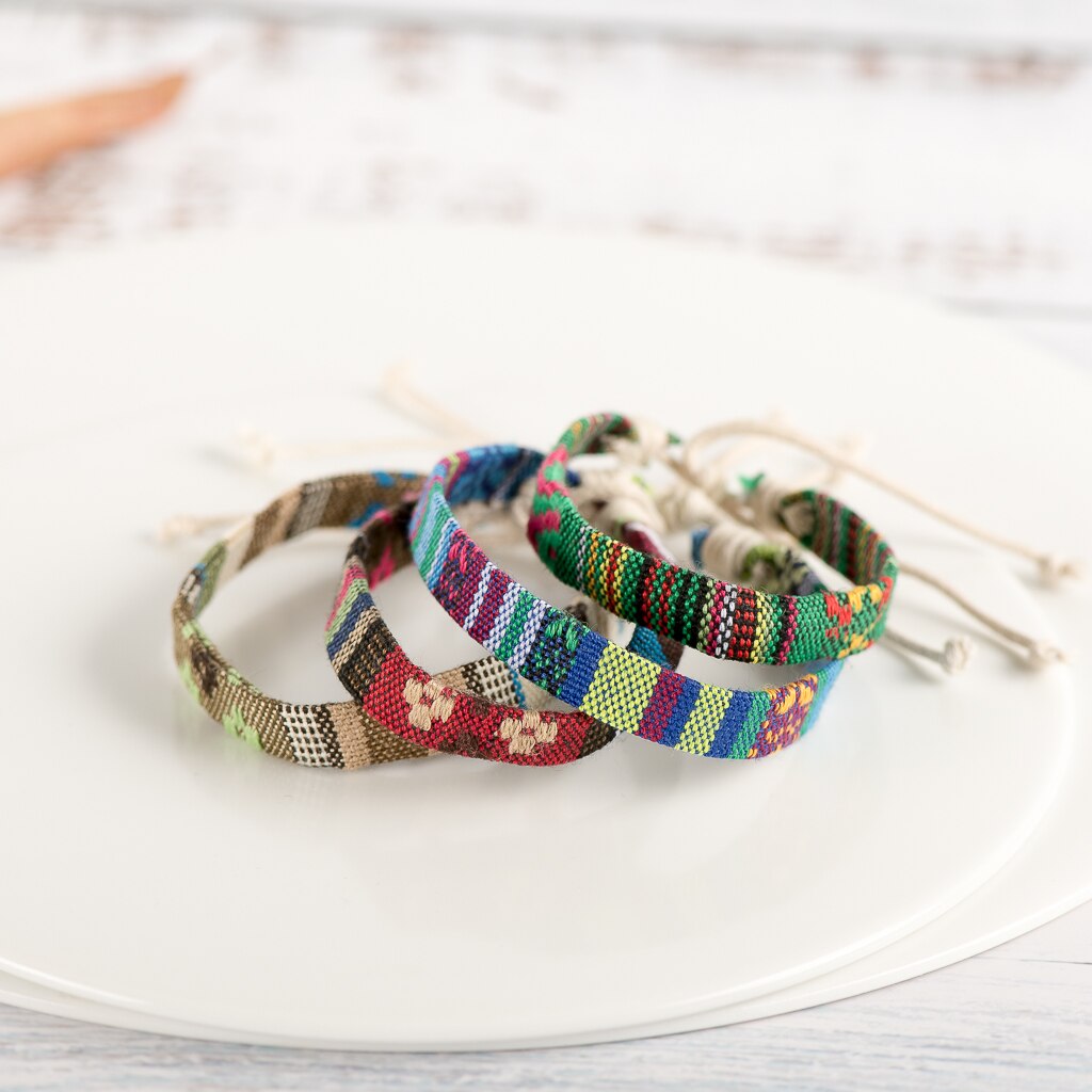 Vintage Charms Verstelbare Handgemaakte Macrame Touw Armband Draad Armbanden Lot # KY212