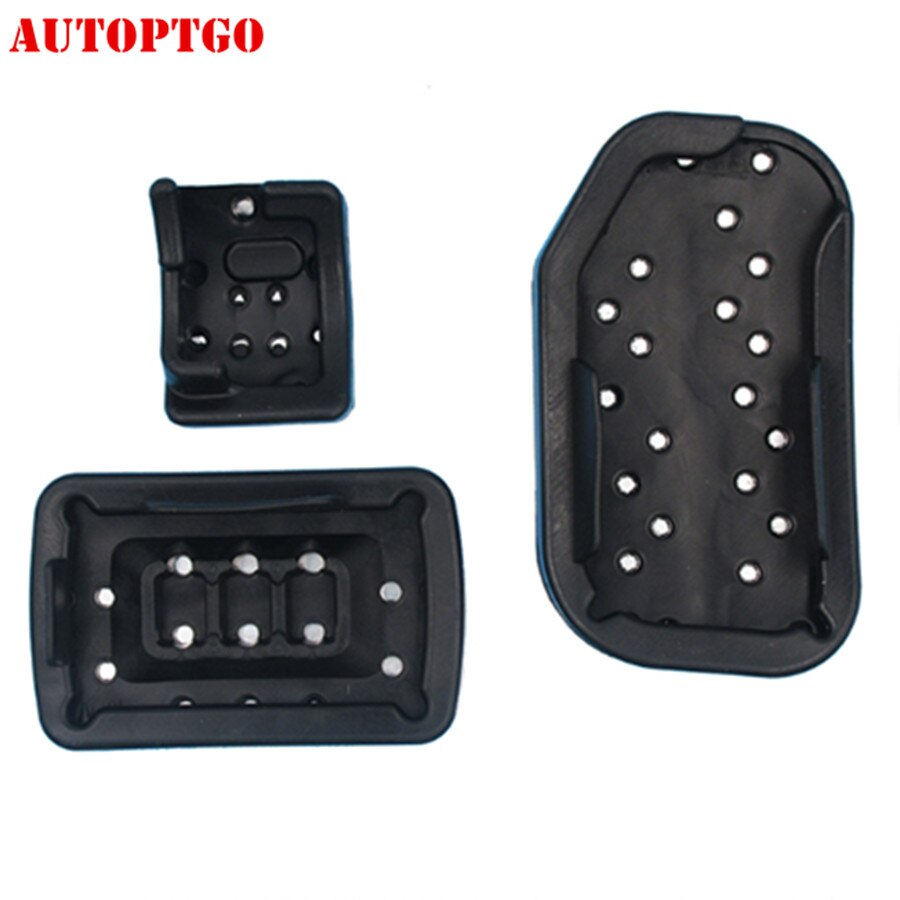 Aluminum + Rubber Car Styling Foot Gas Brake Pedal Pad Cover Accessories Kit For Ford F-150 F150 Raptor Truck