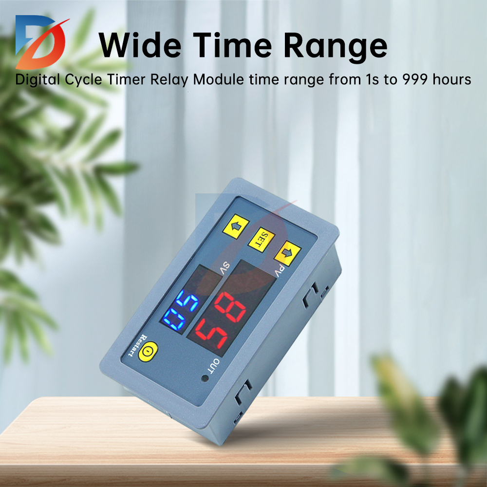 T3230 Cycle Timing Delay Relay LED Display Timer Control Switch Adjustable Timing Relay Delay Switch DC12V DC24V AC110-220V