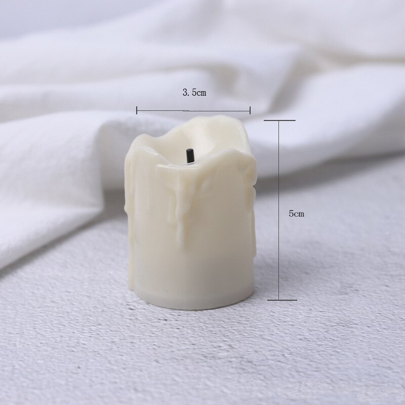 Roman column Ivory Wind control blow out LED Candle holder birthday Candles Electric home Wedding Decoration photography props: 3