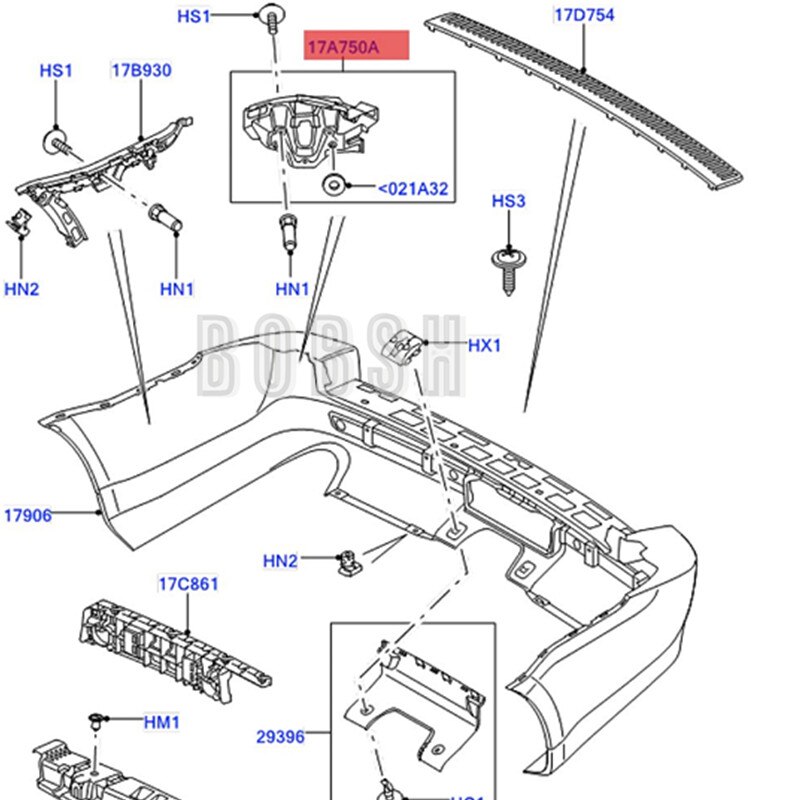 Beugel-Anti-Collision Blok Bevestiging 2005-2013lan Dro Verr Ang Ero Ver Spo Rt Achterbumper Beugel Bevestigingsbeugel achterbumper Base