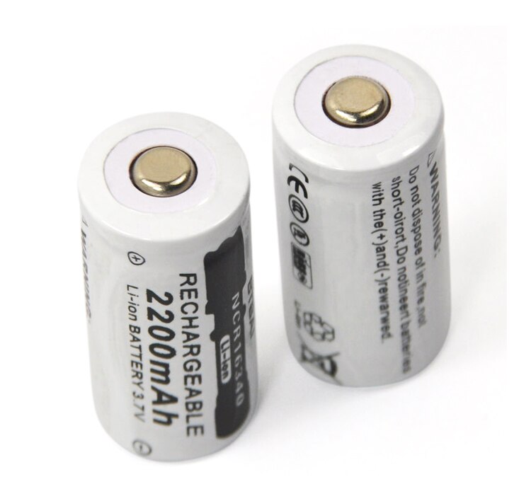 10 PCS ICR16340 CR123A 123A CR17345 17345 2200 mah 3.7 V Batteria Al Litio+1PCS charger