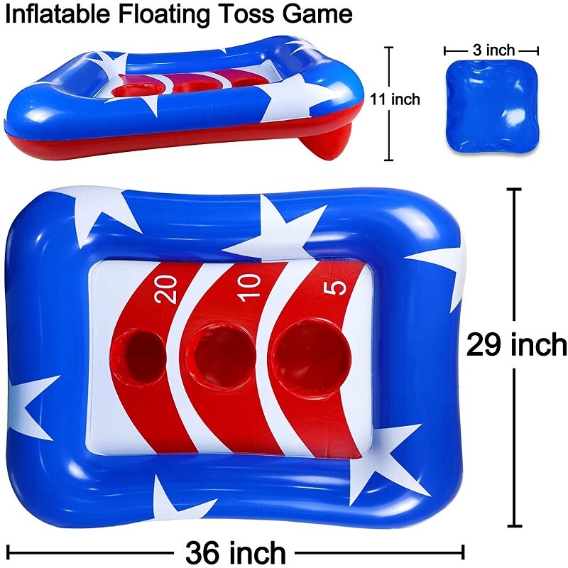 Opblaasbaar Zwembad Ring Toss Games Zwembad Speelgoed Drijvende Toss Spel Voor Kinderen Volwassenen Zomer Pool Party Water Outdoor Strand speelgoed