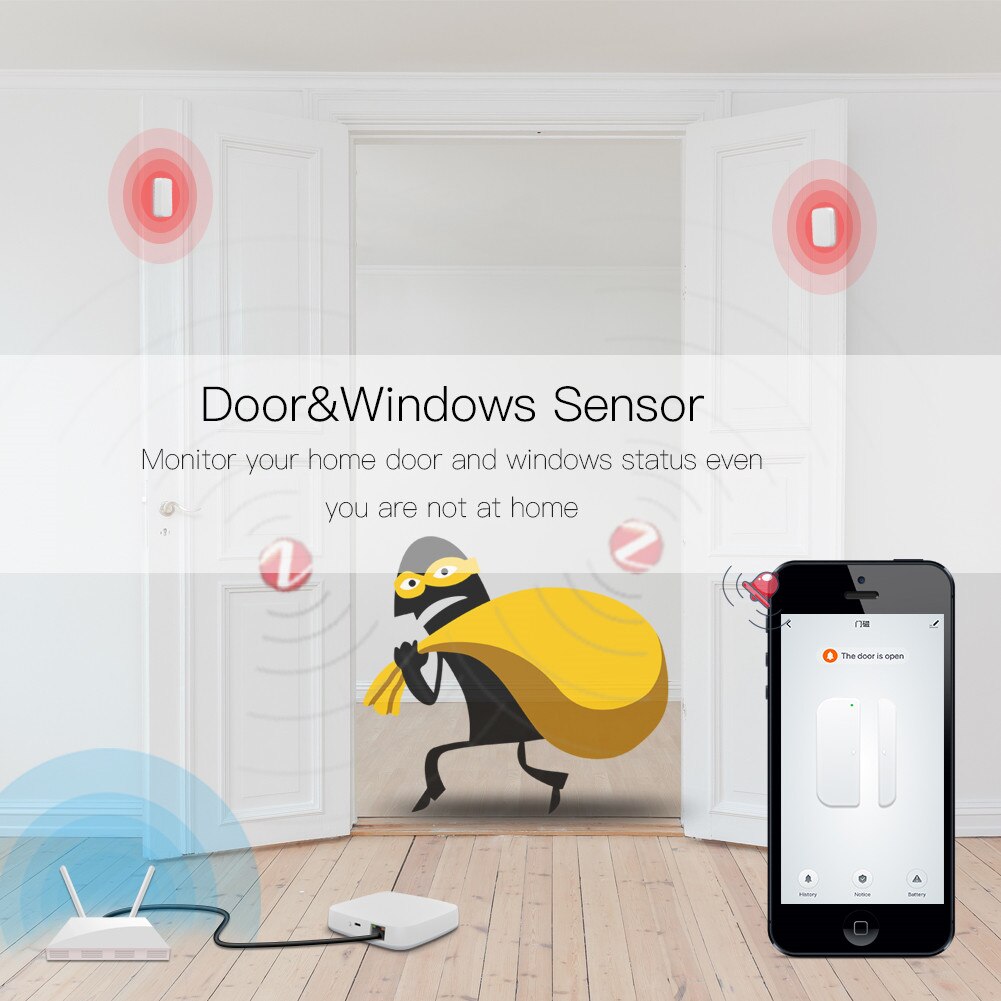 Tuya Zigbee Smart Gateway Hub Domotica Scène Security Alarm Kit Pir Deur & Venster Temperatuur En Vochtigheid Sensor Smart leven