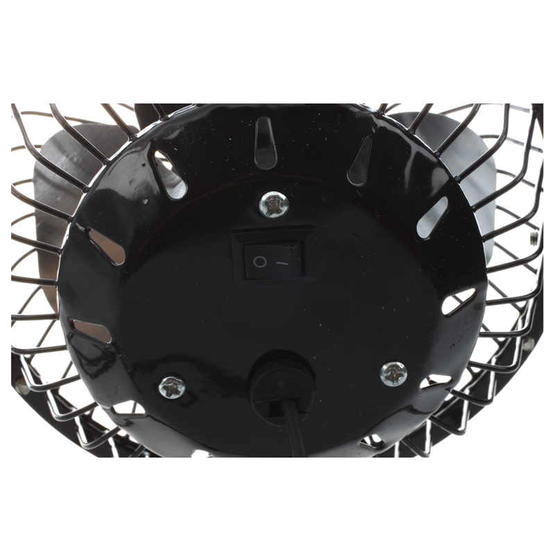 4-Inch 360-Degree Rotating USB Powered Metal Electric Mini Desk Fan For PC /Laptop /Notebook (Black)