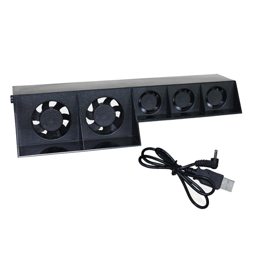 Cooling Fan For PS4 Console Cooler For PS4 USB External 5-Fan Super Turbo Temperature Control For 4